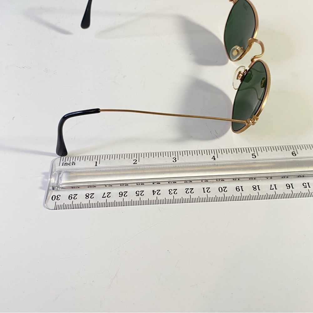 Gold Frame Green Lens Sunglasses - Picture 11 of 12